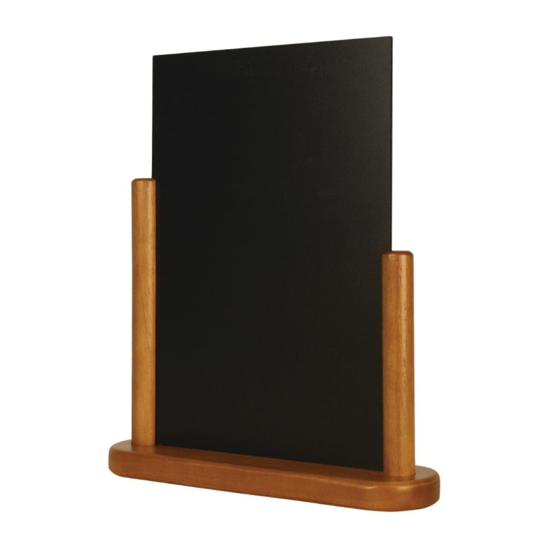 Elegante Tischtafel Schiefer Teak-Finish 320 x 270mm - Securit - Fourniresto Elegante Tischtafel Schiefer Teak-Finish 320 x 270mm - Securit - Fourniresto