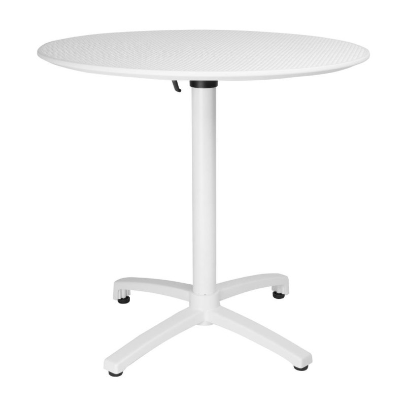 Table Pliante Ronde en PP - 800 mm - Blanche - Bolero Table Pliante Ronde en PP - 800 mm - Blanche - Bolero