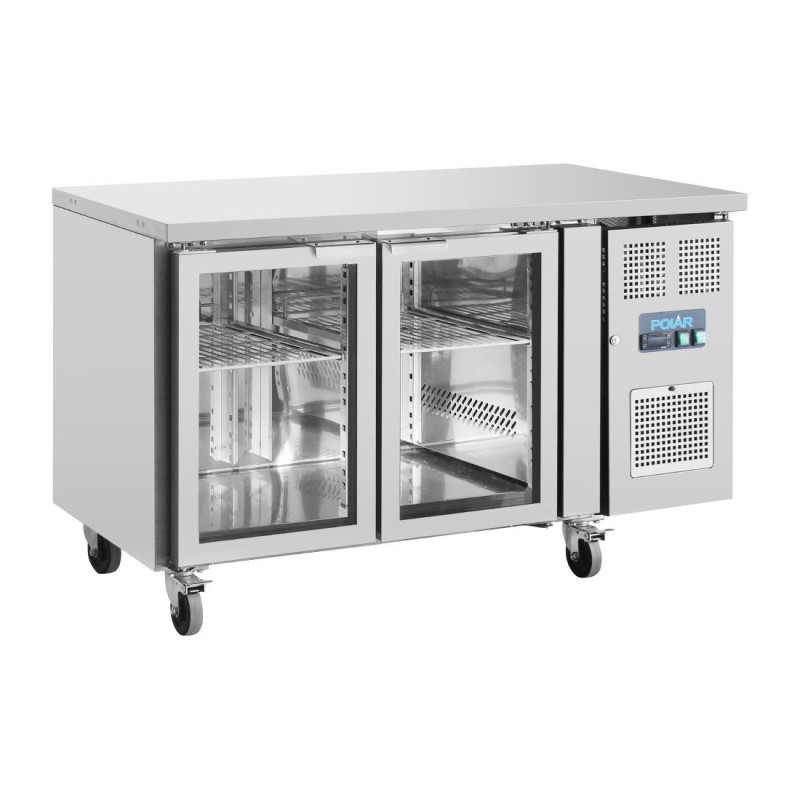Kühltisch mit 2 Glastüren - 205 L - Polar Kühltisch mit 2 Glastüren - 205 L - Polar