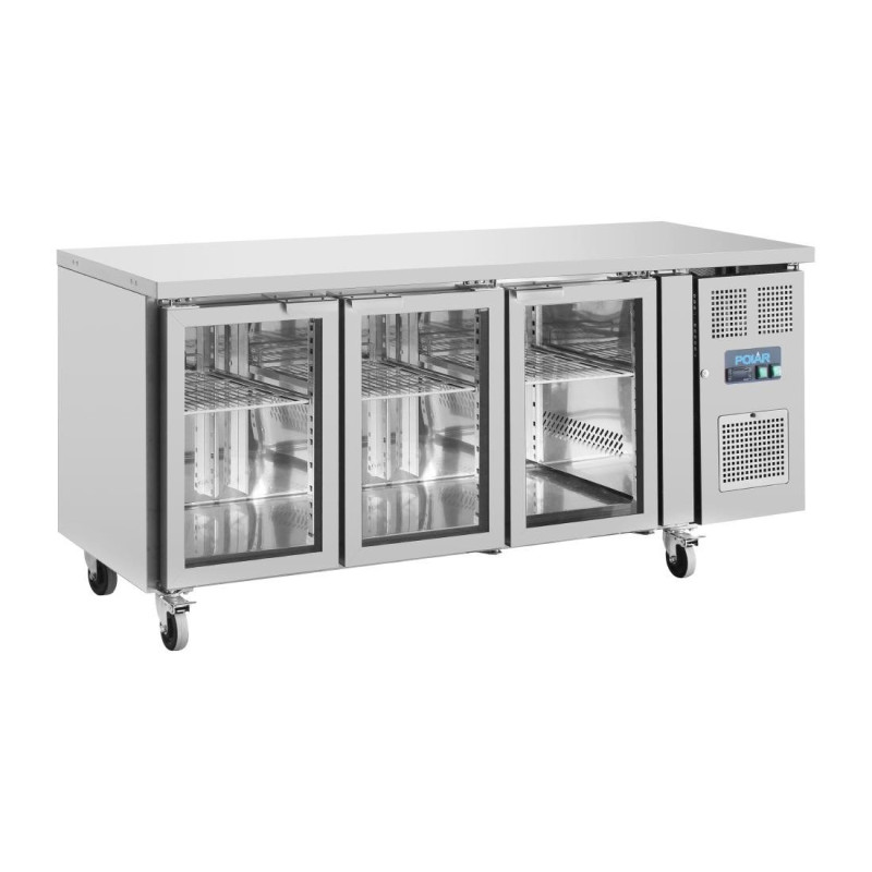 Kühltisch mit 3 Glastüren - 358 L - Polar Kühltisch mit 3 Glastüren - 358 L - Polar