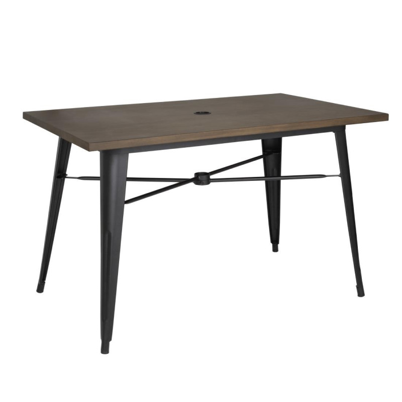 Tisch im Freien Schwarz Bolero: Holzoptik, Aluminium-Robustheit für Ihre professionellen Außenbereiche. Tisch im Freien Schwarz Bolero: Holzoptik, Aluminium-Robustheit für Ihre professionellen Außenbereiche.