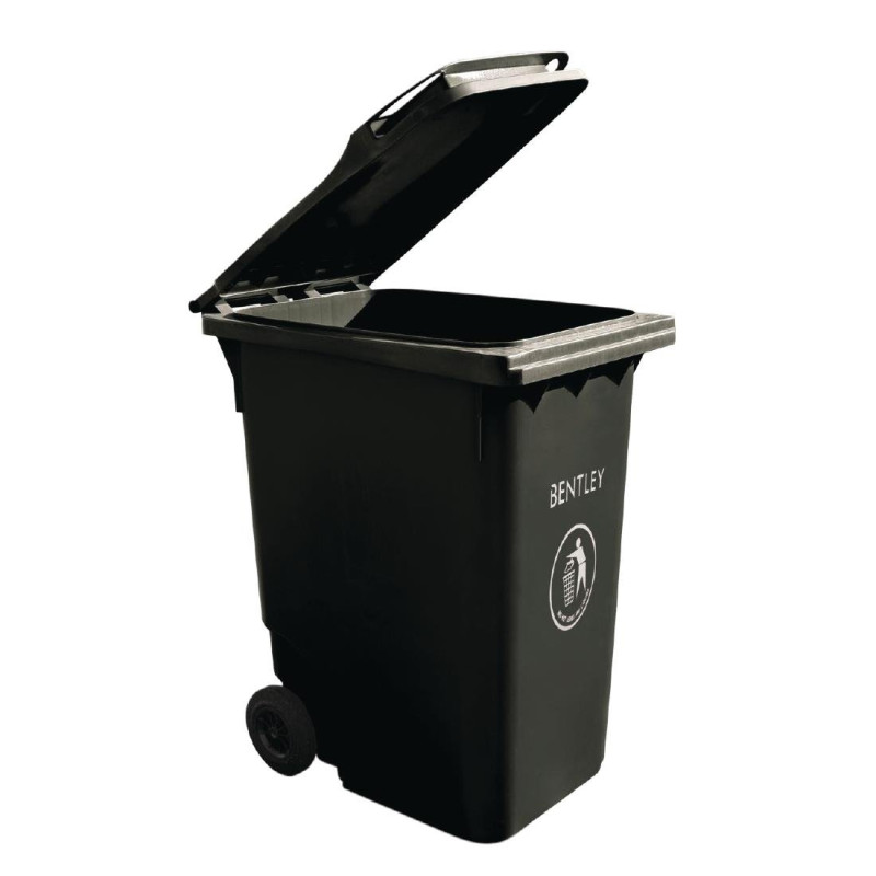 Müllcontainer mit Rollen Schwarz 240L aus Polyethylen - Für den privaten und gewerblichen Gebrauch Müllcontainer mit Rollen Schwarz 240L aus Polyethylen - Für den privaten und gewerblichen Gebrauch