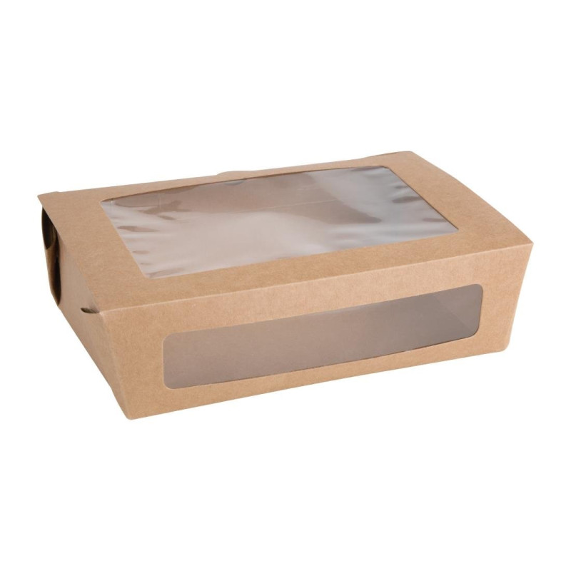 Schalen Salat PET 1600 ml - Packung 100 Recyclingfenster Schalen Salat PET 1600 ml - Packung 100 Recyclingfenster