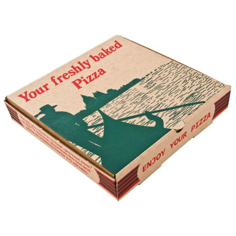 Bedruckbare kompostierbare Pizzakartons 237 mm - Packung 100 Stück Bedruckbare kompostierbare Pizzakartons 237 mm - Packung 100 Stück