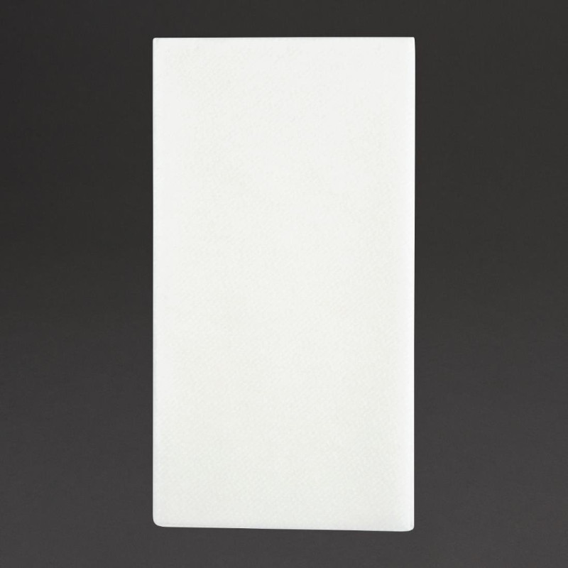 Serviettes de Table Airlaid Pliage en 8 Premium Blanches 40x40cm - Lot de 500 Serviettes de Table Airlaid Pliage en 8 Premium Blanches 40x40cm - Lot de 500