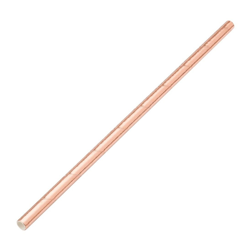 Biodegradable Copper Paper Straws Utopia - Pack of 250: Commit to the environment! Biodegradable Copper Paper Straws Utopia - Pack of 250: Commit to the environment!