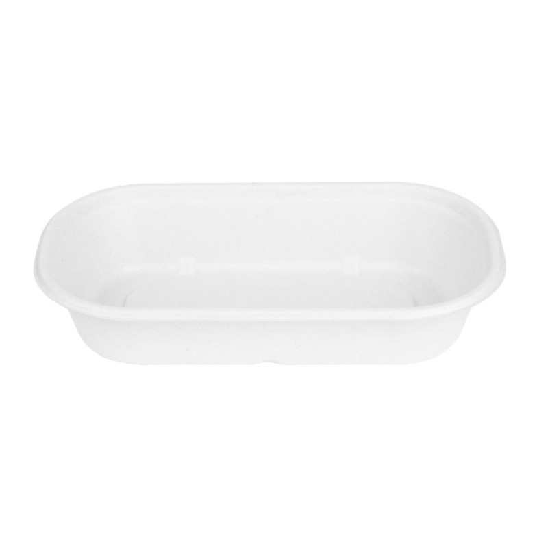 Ovale Schale aus Bagasse - 850 ml - Packung mit 100 - Fiesta Ovale Schale aus Bagasse - 850 ml - Packung mit 100 - Fiesta