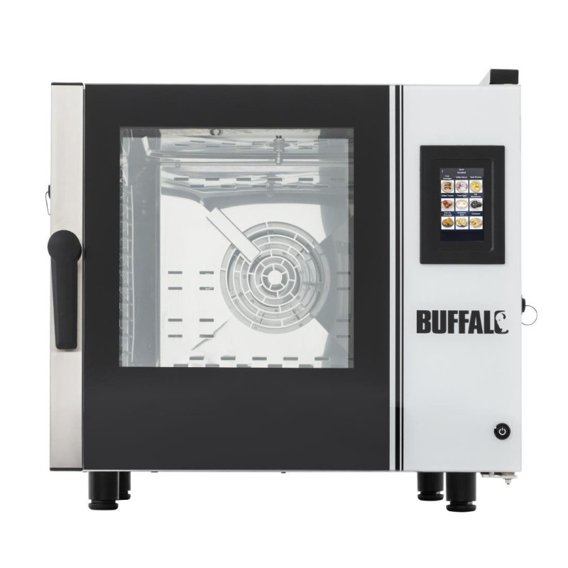 Kompakter Kombidämpfer mit Touchscreen 6 x GN 1/1 mit Installationskit - Buffalo Kompakter Kombidämpfer mit Touchscreen 6 x GN 1/1 mit Installationskit - Buffalo