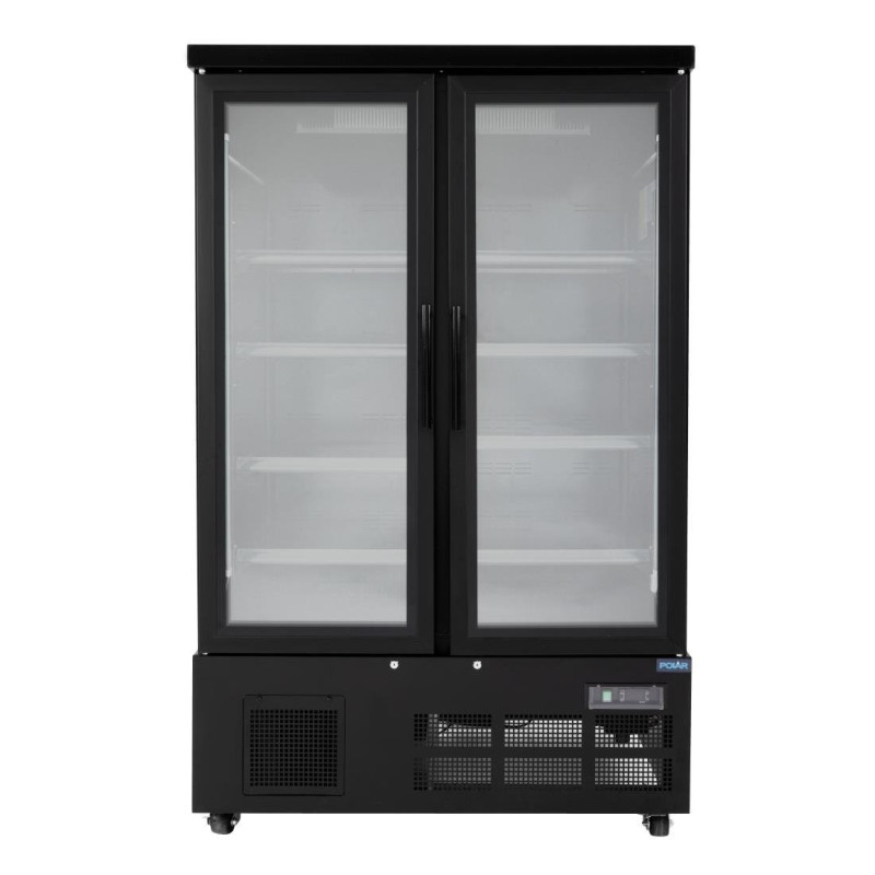 Kühlvitrine mit 2 Türen - 744 L - Positiv Schwarz - Polar Kühlvitrine mit 2 Türen - 744 L - Positiv Schwarz - Polar