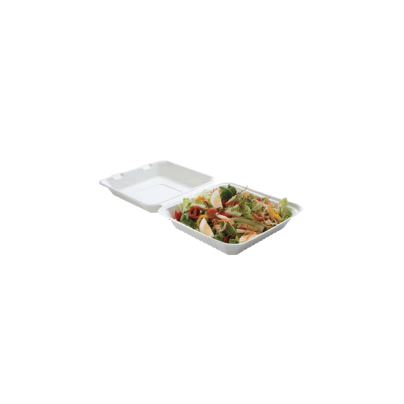 Mittagessenbox Bagasse 1 Fach - Packung mit 50 Mittagessenbox Bagasse 1 Fach - Packung mit 50