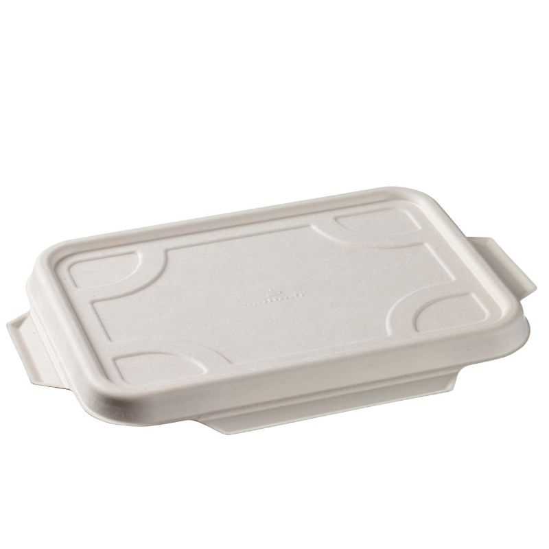 Deckel für 2-Fächer-Schale aus Zellstoff - 183 x 131 mm - Packung mit 50 umweltfreundlichen Produkten Deckel für 2-Fächer-Schale aus Zellstoff - 183 x 131 mm - Packung mit 50 umweltfreundlichen Produkten