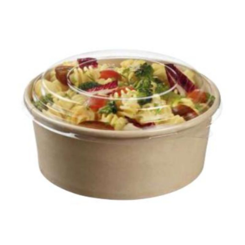 Salatschüssel aus Bambus mit Deckel - 750 ml - ø 155 mm - Packung mit 25 Salatschüssel aus Bambus mit Deckel - 750 ml - ø 155 mm - Packung mit 25