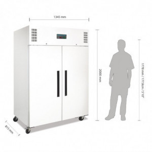 Kühlschrank mit negativer Temperatur in Weiß GN 2/1 Doppeltür 1200 L - Polar - Fourniresto