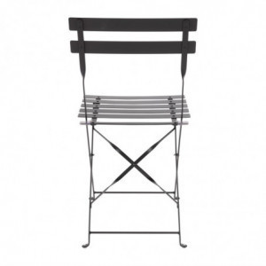 Terrassenstühle aus Stahl - Schwarz - 2er-Set - Bolero - Fourniresto