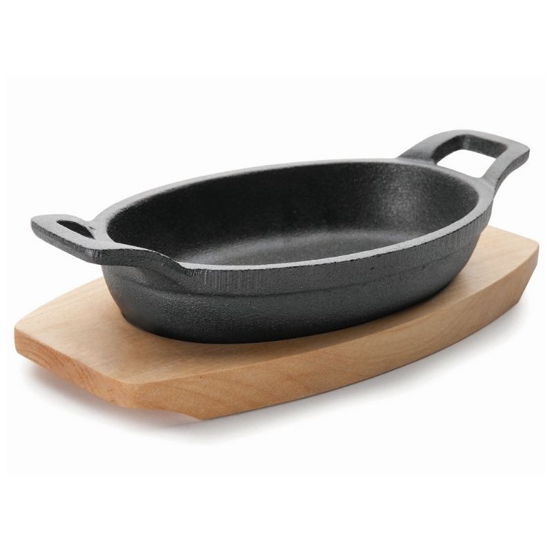 Bräter Oval Magma mit Holzfuß - 300 ml - Lacor Bräter Oval Magma mit Holzfuß - 300 ml - Lacor