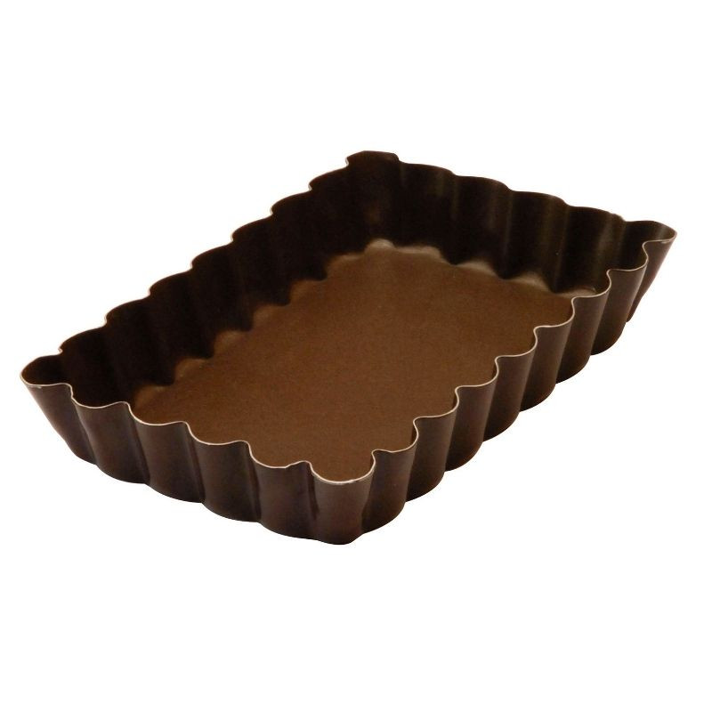 Rechteckige Wellrand-Tarteletteform - 120 x 75 mm - TELLIER Rechteckige Wellrand-Tarteletteform - 120 x 75 mm - TELLIER