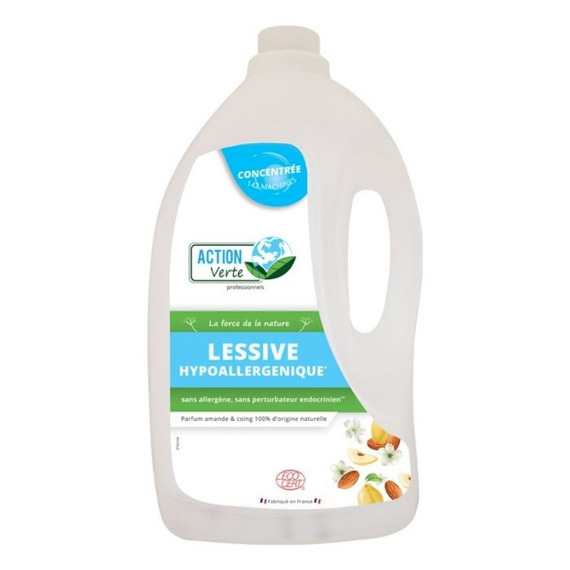 Flüssigwaschmittel Hypoallergen - Mandel- und Quittenaroma - 5 L - Grüne Wirkung Flüssigwaschmittel Hypoallergen - Mandel- und Quittenaroma - 5 L - Grüne Wirkung