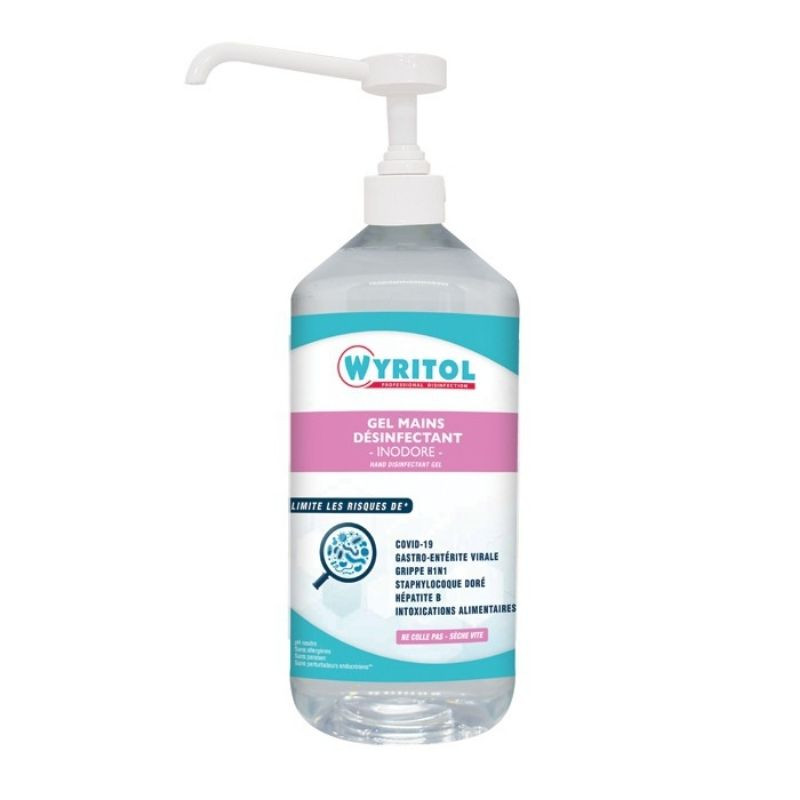 Hydroalkoholisches Gel - Pumpflasche - 1 L - Wyritol Hydroalkoholisches Gel - Pumpflasche - 1 L - Wyritol