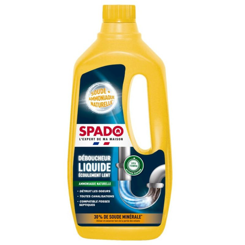 Flüssiger Spezialabflussreiniger für langsamen Abfluss - 1 L - SPADO Flüssiger Spezialabflussreiniger für langsamen Abfluss - 1 L - SPADO