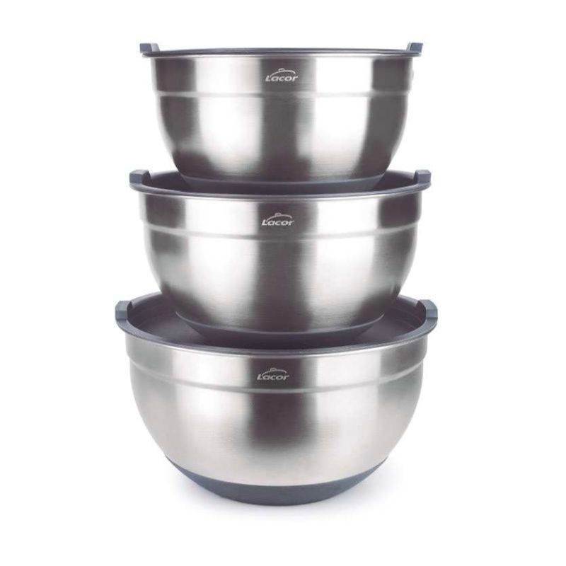 Ensemble de 3 Bols en Inox - 3 à 4,8 L - Lacor Ensemble de 3 Bols en Inox - 3 à 4,8 L - Lacor