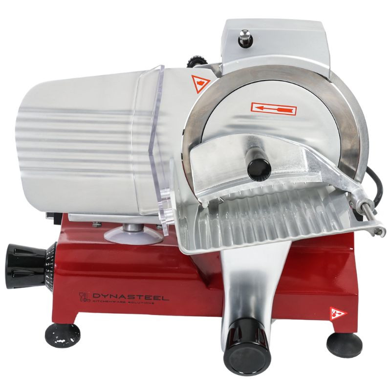 Professioneller roter Schwerkraft-Schinkenaufschnittmaschine 195mm Dynasteel - Präziser und einfacher Schnitt Professioneller roter Schwerkraft-Schinkenaufschnittmaschine 195mm Dynasteel - Präziser und einfacher Schnitt