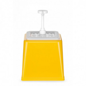 Soßenspender mit Pumpe - Gelb - 2,5 L - Hendi