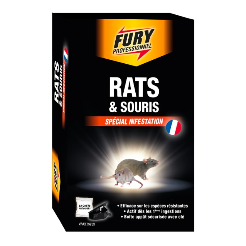 Köderbox mit Einzeldosisbeuteln für Ratten und Mäuse - Packung mit 7 Köderbox mit Einzeldosisbeuteln für Ratten und Mäuse - Packung mit 7