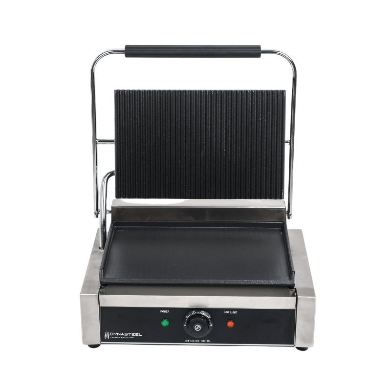 Grill Panini Grande Surface Rainurée/Lisse Dynasteel - Cuisson professionnelle parfaite pour restaurants et snacks Grill Panini Grande Surface Rainurée/Lisse Dynasteel - Cuisson professionnelle parfaite pour restaurants et snacks