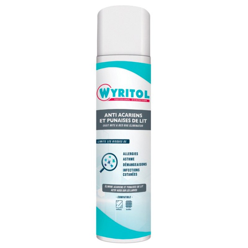 Bombe Anti Acariens & Punaises de Lit - Wyritol 500 ml : Éradiquez les nuisibles et protégez votre environnement Bombe Anti Acariens & Punaises de Lit - Wyritol 500 ml : Éradiquez les nuisibles et protégez votre environnement